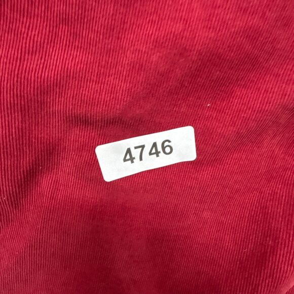 LL Bean Shirt Mens XL Red Corduroy Button Up Long Sleeve Front Pocket - Picture 12 of 12